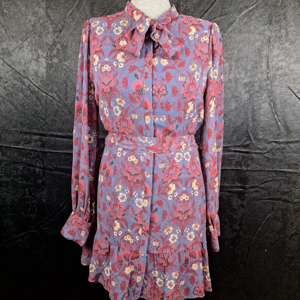 PAIGE Antropology 100 Silk Shell Lined Academia Feminine Stylish Medium Dress